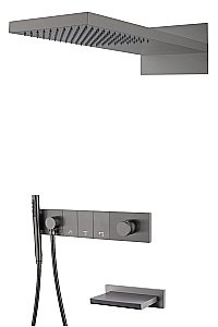 Душевая система Boheme ZODIAC 132-2-GM графит купить в интернет-магазине сантехники Sanbest