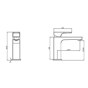 Смеситель для раковины Villeroy&Boch Architectura Square TVW125001000K5 черный купить в интернет-магазине сантехники Sanbest