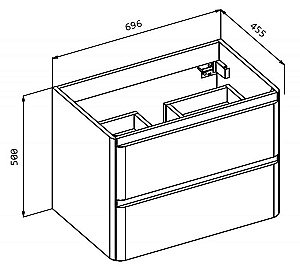 Тумба с раковиной BelBagno ALBANO 2C 70 Rovere Rustico для ванной в интернет-магазине Sanbest