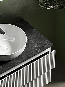 Тумба с раковиной Sancos SNOB R 80 со столешницей, белая матовый для ванной в интернет-магазине Sanbest