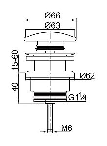 Донный клапан Veragio Sbortis VR.SBR-8003.CR купить в интернет-магазине сантехники Sanbest