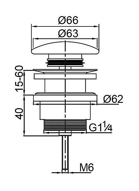 Донный клапан Veragio Sbortis VR.SBR-8003.CR купить в интернет-магазине сантехники Sanbest