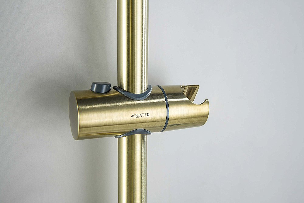 Душевой гарнитур Aquatek Оберон AQ2016BG золото шлифованное купить в интернет-магазине сантехники Sanbest