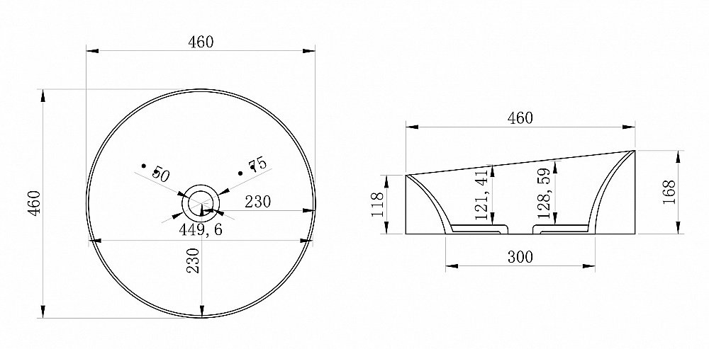 Раковина накладная ABBER Stein AS2607 белая матовая купить в интернет-магазине Sanbest