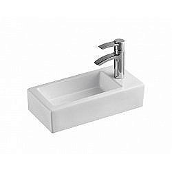 Подвесная раковина WeltWasser AISBACH 5092-R Правосторонняя белый глянец купить в интернет-магазине сантехники Sanbest