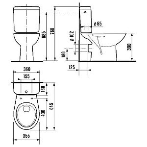 Унитаз-компакт Jika Zeta 8.2539.6 купить в интернет-магазине Sanbest