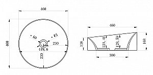 Раковина накладная ABBER Stein AS2607 белая матовая купить в интернет-магазине Sanbest