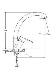 Смеситель для кухни Rush Victoria VI7135-22 купить в интернет-магазине сантехники Sanbest