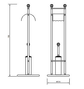 Стойка для ванной Migliore Сristalia ML.CRS-60.242.BR бронза/Swarovski купить в интернет-магазине сантехники Sanbest