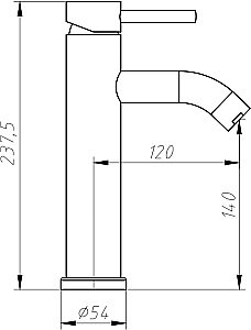 Смеситель для раковины Aquanet Steel AF210-10S купить в интернет-магазине сантехники Sanbest