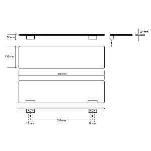 Полка Bemeta Organic Black 167102380 черная матовая купить в интернет-магазине сантехники Sanbest