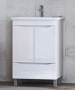 Тумба с раковиной Vigo Grani 750-2-1 белая для ванной в интернет-магазине Sanbest
