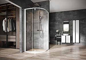 Душевой уголок Ravak NEXTY NSKK3-80 80x80 стекло прозрачное/профиль белый/фурнитура белая купить в интернет-магазине Sanbest