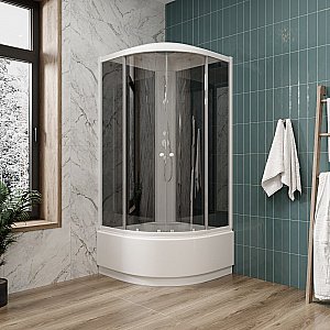 Душевая кабина Parly Classic EC821, тропический душ, ABS-поддон, тонированное закалённое стекло купить в интернет-магазине Sanbest