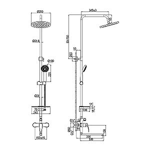 Душевая система Lemark Linara LM0462CF хром купить в интернет-магазине сантехники Sanbest