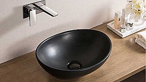 Раковина накладная Gid Lago 41 Nc901 52223 черная матовая купить в интернет-магазине Sanbest