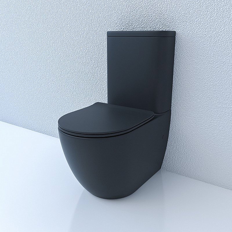 Унитаз напольный Esbano FORTEX-N ESUNFORTBM смыв торнадо, безободковый, с бачком, с крышкой микролифт, черный матовый купить в интернет-магазине Sanbest