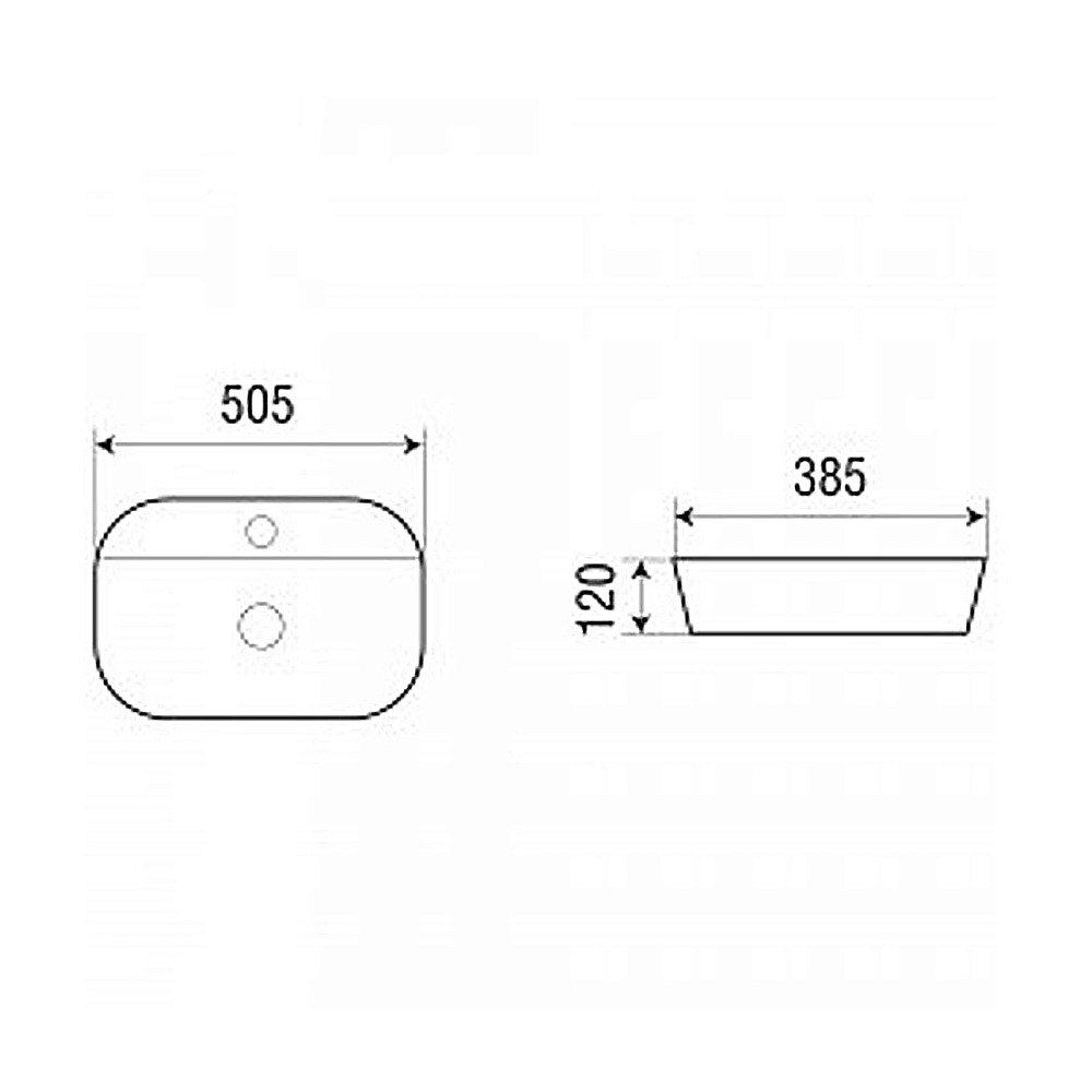 Раковина накладная Azario 51 AZ2202 белая купить в интернет-магазине Sanbest