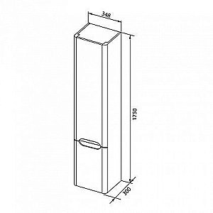 Шкаф-пенал для ванной Aquanet София 35 для ванной в интернет-магазине сантехники Sanbest