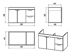 Тумба с раковиной Misty Оптима - 90 П-Опт-01090-011П3Я белая для ванной в интернет-магазине Sanbest