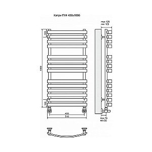 Полотенцесушитель водяной Terminus Капри П18 500x1326 купить в интернет-магазине сантехники Sanbest