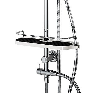 Смеситель для ванны с душевой колонной Dorff Ultra D4085011 хром купить в интернет-магазине сантехники Sanbest