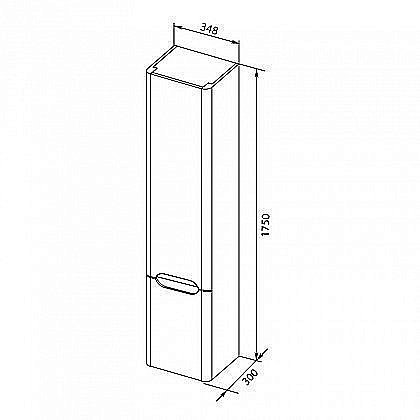 Шкаф-пенал для ванной Aquanet София 35 для ванной в интернет-магазине сантехники Sanbest