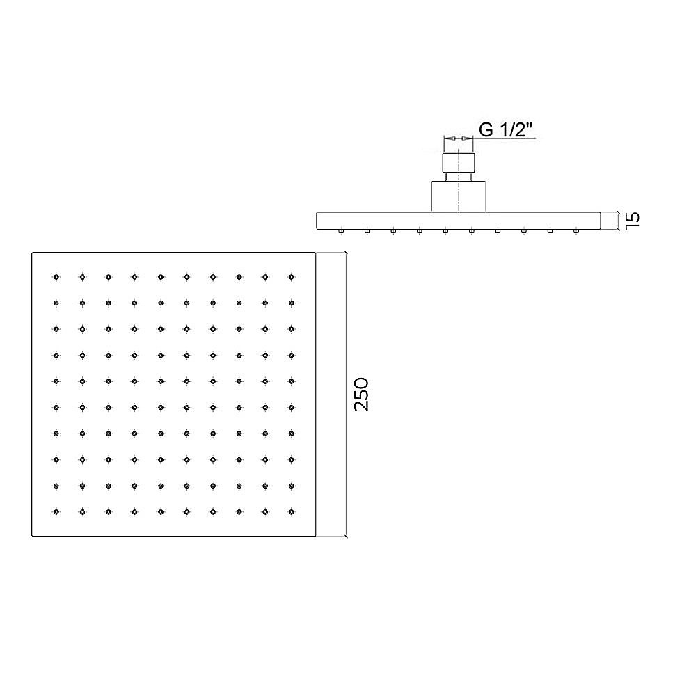 Верхний душ Paini 50CR759Q25ABS хром купить в интернет-магазине сантехники Sanbest