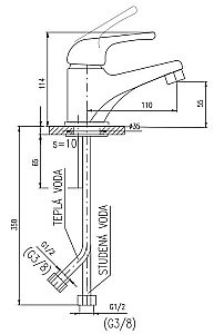 Смеситель для раковины RAV-Slezak SEINA JUNIOR SAJ026.5 купить в интернет-магазине сантехники Sanbest