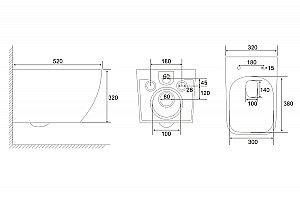 Унитаз подвесной Abber Ultra AC1303 белый, безободковый, с крышкой микролифт купить в интернет-магазине Sanbest
