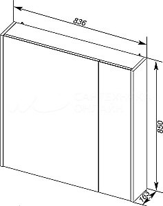 Зеркальный шкаф Aquanet Франка 85 белый купить в интернет-магазине сантехники Sanbest