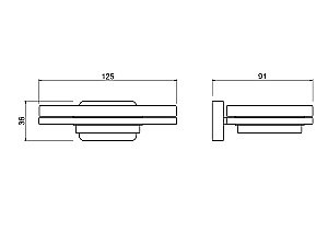 Мыльница Aquatek Либра AQ4303CR стекло матовое/хром купить в интернет-магазине сантехники Sanbest