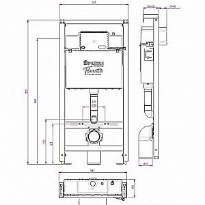 Унитаз с инсталляцией Pestan Fluenta Rimless SET40006661PM безободковый, с крышкой микролифт, кнопка хром матовый купить в интернет-магазине Sanbest