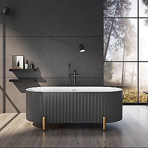 Ванна Black&White Swan 170х78 SB310 Grey серая купить в интернет-магазине Sanbest