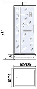 Душевая кабина RIVER TANA 120х90 без крыши купить в интернет-магазине Sanbest