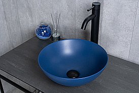 Раковина накладная Gid 9081bum синяя матовая купить в интернет-магазине Sanbest