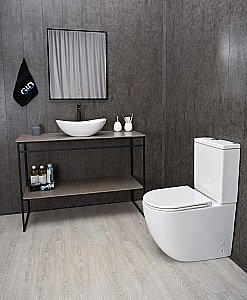 Раковина накладная Gid Lago 48 N9133 51201 белая купить в интернет-магазине Sanbest