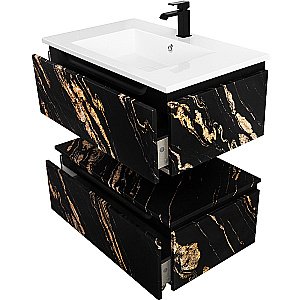 Нижняя тумба Cezares SLIDER-800-1C-PI-NF-P черный фьюжн для ванной в интернет-магазине сантехники Sanbest