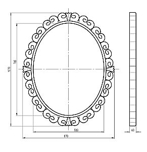Зеркало Migliore 31344 золото в ванную от интернет-магазине сантехники Sanbest