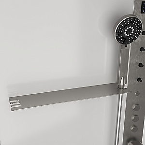 Душевая кабина Black&White Galaxy 90х90 8065N с гидромассажем, стекло прозрачное/профиль брашированный никель купить в интернет-магазине Sanbest