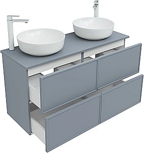 Тумба с раковиной Aquanet Арт 120 мисти грин для ванной в интернет-магазине Sanbest