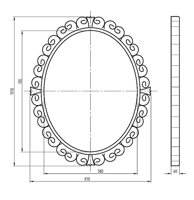 Зеркало Migliore 31344 золото в ванную от интернет-магазине сантехники Sanbest