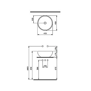 Раковина Berges Mascon 45 181002 белая купить в интернет-магазине Sanbest