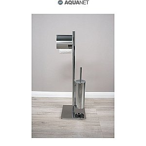 Стойка с ершиком и держателем туалетной бумаги Aquanet 8213 купить в интернет-магазине сантехники Sanbest
