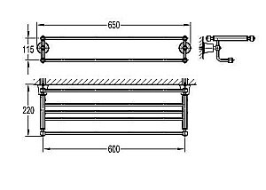 Полка для полотенец Art&Max Liberty AM-F-8980 купить в интернет-магазине сантехники Sanbest