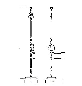 Стойка для ванной Migliore Elisabetta ML.ELB-60.145.DO золото купить в интернет-магазине сантехники Sanbest