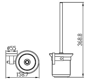 Ершик для туалета Kaiser KH-4106 бронза купить в интернет-магазине сантехники Sanbest