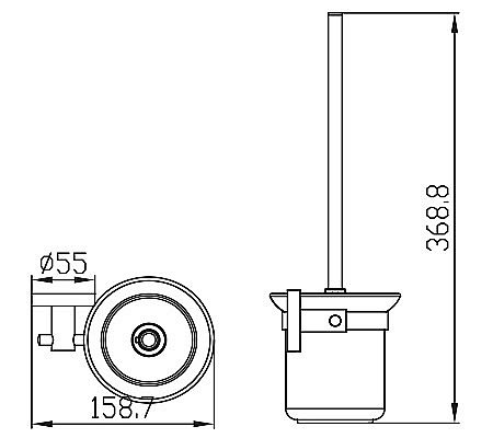 Ершик для туалета Kaiser KH-4106 бронза купить в интернет-магазине сантехники Sanbest