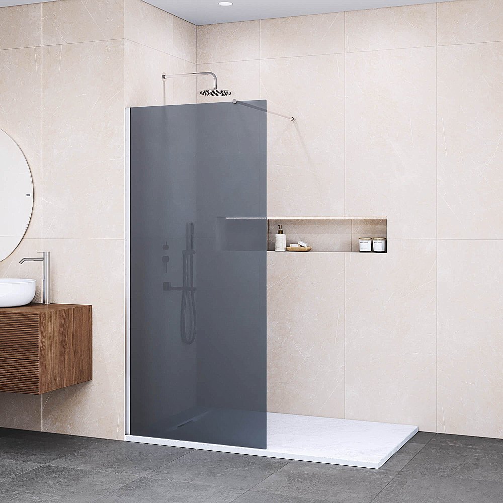 Душевое ограждение RGW Walk In WA-010 90 351001009-31 стекло тонированное/профиль хром купить в интернет-магазине Sanbest