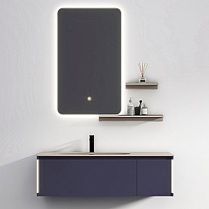 Тумба с раковиной Black&White Universe U945.1200 матовый темно-синий для ванной в интернет-магазине Sanbest